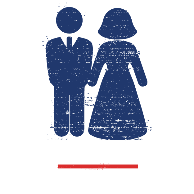 Graphic icon of a pair of couple